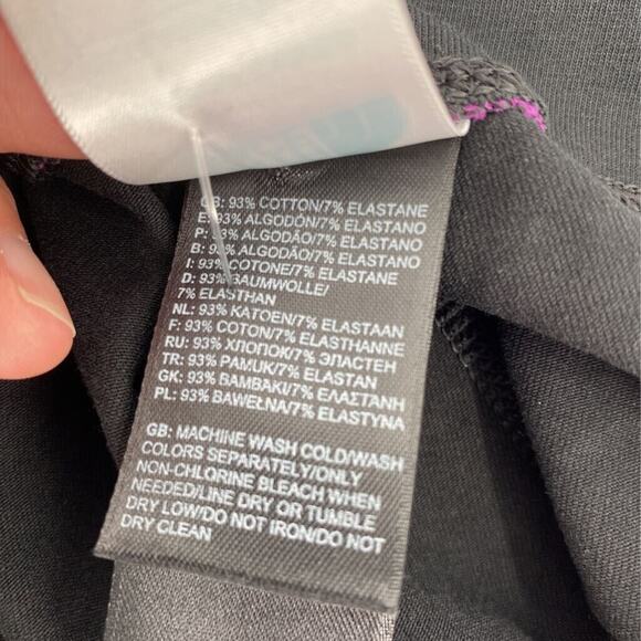 The North Face Womens Activewear Pants Black Pink Stretch Mid Rise Pull On XS - Picture 5 of 9